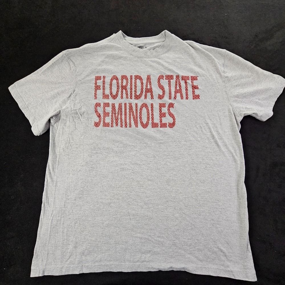 Florida State Seminoles Gray Short Sleeve Cotton Blend T-Shirt Men's 3XL